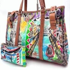 PRADA ビニール カナパ ヴェネツィア トートバッグ カラフル