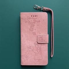 iPhoneXsMAXケース ピンク カバー 手帳型スマホケース くすみ