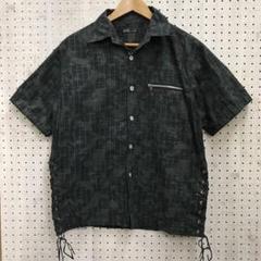 MODERM ネオグランジ ロック モード古着 サイドレースアップ 総柄シャツ