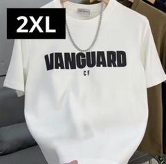 3L 2XL メンズ　Tシャツ　半袖　夏服　トップス　男女兼用　ロゴ　白