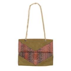 ニナリッチ 17SS パイソンコンビヌバックレザーチェーンショルダーバッグ