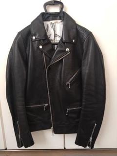 美品 SHIPS JET BLUE◆ダブルライダースジャケット/M/馬革/BLK SHIPS JET BLUE(シップスジェットブルー) / ダブルライダース