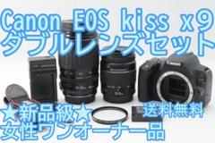 ■新品クラス②■ Canon EOS 9000D ダブルレンズ 女性ワンオーナ □新品クラス②□ Canon EOS 9000D ダブルレンズ 女性ワンオーナ
