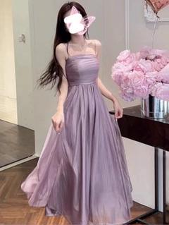 春夏の必須アイテムシンプルロングワンピースお出かけパーティーOK