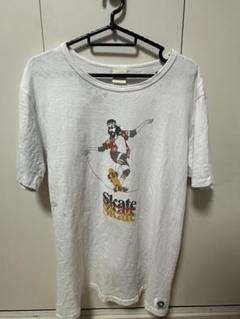 FREE RAGE スケボー　Tシャツ アメカジ　ストリート白t エイジング加工