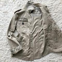 【希少L ストレッチ】バーバリーブラックレーベル　ミリタリージャケット　ベージュ 希少L ストレッチ】バーバリーブラックレーベル ミリタリー