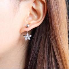 690★14G ボディピ お花のバナナバーベルピアス
