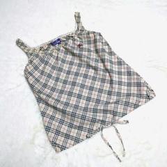 Burberry blue label　ノバチェック　キャミソール　フリル　水色 BURBERRY BLUE LABEL 希少ピンク ノバチェック キャミソール