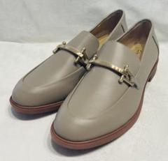 CLARKS ホースビットローファー ベージュ レザー EUR38 23.5㌢