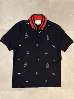 高級 GUCCI グッチ ポロシャツ 半袖 ワンポイント 刺繍 イタリア製 XL GUCCI - GUCCI(グッチ) 半袖ポロシャツ サイズXS メンズ
