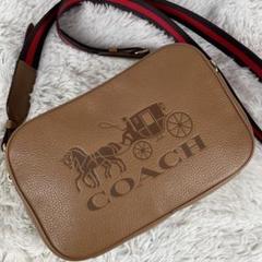 美品＊COACH ウエストバッグ レザーアイボリー ホース&キャリッジ coach ウエストバッグ レザー ホース&キャリッジ