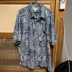Tori Richard トリリチャード　アロハシャツ 2XL 青　幾何学模様