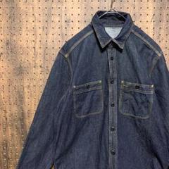 US古着　Gap ギャッブ　デニムシャツ　ダークブルー　b0090のサムネイル