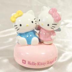 レア★希少 1999年 陶器 キティ ミミィ オルゴール　雨のメロディ