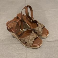 2025年最新】COACHウェッジサンダルの人気アイテム - メルカリ