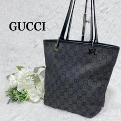 グッチ トートバッグ キャンバス レザー ブラック ミニサイズ GG 総柄