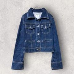 オゾック　デニムジャケット　Gジャン　トップス　上着　襟にワイヤー　Ｍ　濃紺