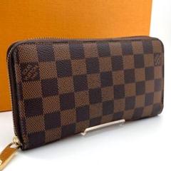 【良品】ルイヴィトン ダミエ エベヌ ジッピーウォレット 長財布