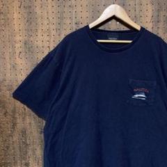 NAUTICA ノーティカ　ポケットTシャツ　ロゴ刺繍　釣り　dot074