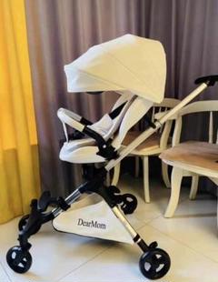 DearMom 折りたたみ式 高景観ベビーカー ホワイト DearMom 折りたたみ式 高景観ベビーカー ホワイト - メルカリ