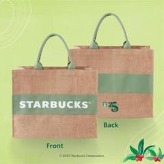 【日本未発売】スターバックス タイ限定販売 麻製トートバッグ 大サイズ ほぼ新品