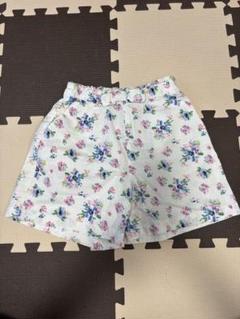 花柄ハーフパンツ 白　☆140センチ