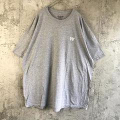 Y3478古着　Tシャツ バックプリント　グレー　90s Y2K