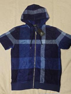 新品✨ブラックレーベルクレストブリッジ　M ネイビー半袖チェックパーカー　パイル 1411-51P8349309.jpg?v=1723098856