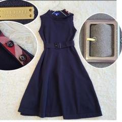 美品　ブルーレーベルクレストブリッジ　ロング　シャツワンピース　ベルト　S 美品 ブルーレーベルクレストブリッジ ロング シャツワンピース