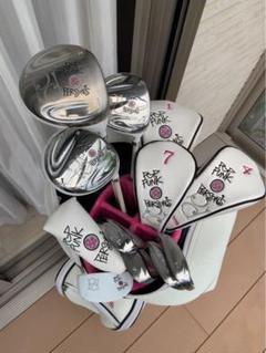 良品☆パーソンズ レディース用ゴルフクラブ セット☆キャディバッグ付／ホワイト白 PERSON'S - 良品☆パーソンズ レディース用ゴルフクラブ セット
