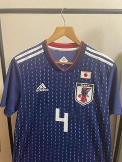 adidas 日本代表 ロシアＷ杯サッカーユニフォーム　本田圭佑4番 超美品】サッカー日本代表ロシアW杯 レプリカユニフォーム #4