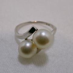 MIKIMOTO ミキモト シルバー ユリモチーフ リング 9号