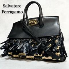 超美品‼️フェラガモ ⭕️studioスタジオ⭕️ラウンドボックスバッグ セール】【FERRAGAMO】フェラガモ STUDIO BOX BAG スタジオ