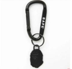 レザー ブラック APEHEAD キーホルダー BAPE☆新品・未使用 BAPE Ape Head Leather Keychain Black Men's - SS24 - US