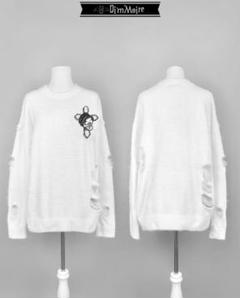 DimMoire ディムモアール SKULL ワッペン ニット ブラック　刺繍 dimmoire SKULL ワッペンニット - メルカリ