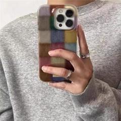 スマホケース iPhone16proMax 韓国 【新入荷】 カラフル ブロック