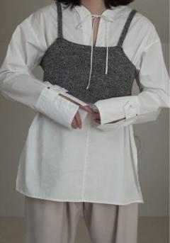 lawgy u neck ribbon blouse