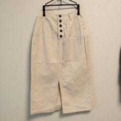 タイトスカート　白　綿100％　М　前側スリットあり　ポケットあり　膝下