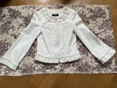 M´S GRACY エムズグレイシー ノーカラージャケット ツイード リボン