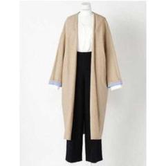 ENFOLD エンフォルド ペーパーリネンコート 38 定価4.9万 ENFOLD（エンフォルド）の「Paper Linen ノーカラーコート