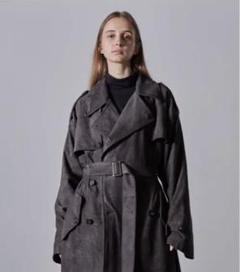 CLEL ダブルテックフェード トレンチコート　チャコールグレー　S CLEL】Double Tech Fade Trench Coat/ダブルテックフェード