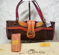 タグ付きフルセット♡ETRO✨エトロ　 パイソン　マルチカラー　ハンドバッグ