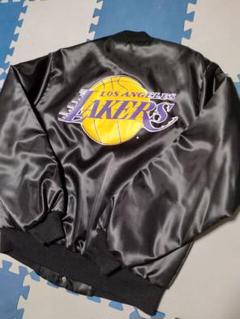 [※レア 極美品] Nike レイカーズ スタジャン リバーシブル 希少 レイカーズ 2XL NIKE 刺繍 スタジャン レザージャケット