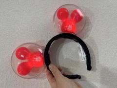 海外ディズニー カチューシャ 光る バルーン 赤