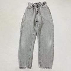 ZARA ザラ ウォッシュ加工 ペーパーバッグバギーデニムパンツ