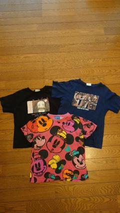Ｔシャツ　3枚セット　120　ディズニー　ミニー　鬼滅の刃　禰豆子