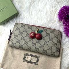 Queen's 様✨️GUCCI グッチ　長財布　GG柄 チェリー　さくらんぼ 楽天市場】【財布】GUCCI グッチ GGスプリーム チェリー