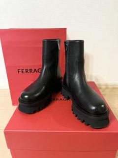 y's&フェラガモコラボ　2009AW 本革赤ブーツ フェラガモ ヌバックレザー ショートブーツ 10 メンズ カーキ