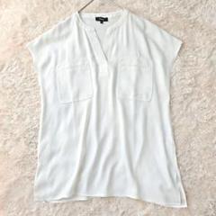 人気☆セオリー パウダークレーププルオーバー ノースリーブ ブラウス M