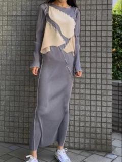 kotohayokozawa - 【残り一点】Todo Wave Long-Sleeve Dress